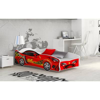 Łóżko samochód czerwony Kier 160 - wzór 10