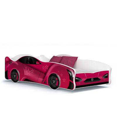 Łóżko samochód różowy Kier 160 - wzór 18