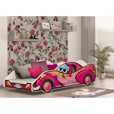 Łóżko samochód różowy Kier (180) - wzór 06