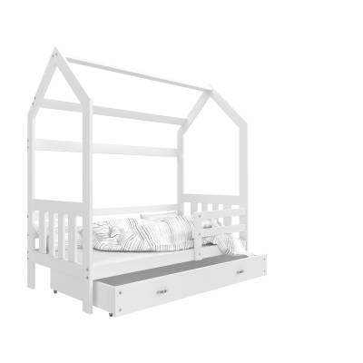 Łóżko domek Polo II (160 cm) - biały / biały